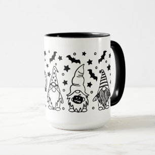 Caneca Ilustração do Dia das Bruxas dos Gnomos Bumkins