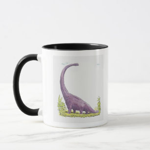 Caneca Ilustração do dinossauro de Giraffatitan