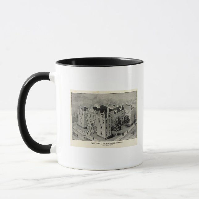 Caneca Ilustração do Hartford Connecticut (Esquerda)