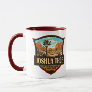 Caneca Ilustração do Parque Nacional Joshua Tree