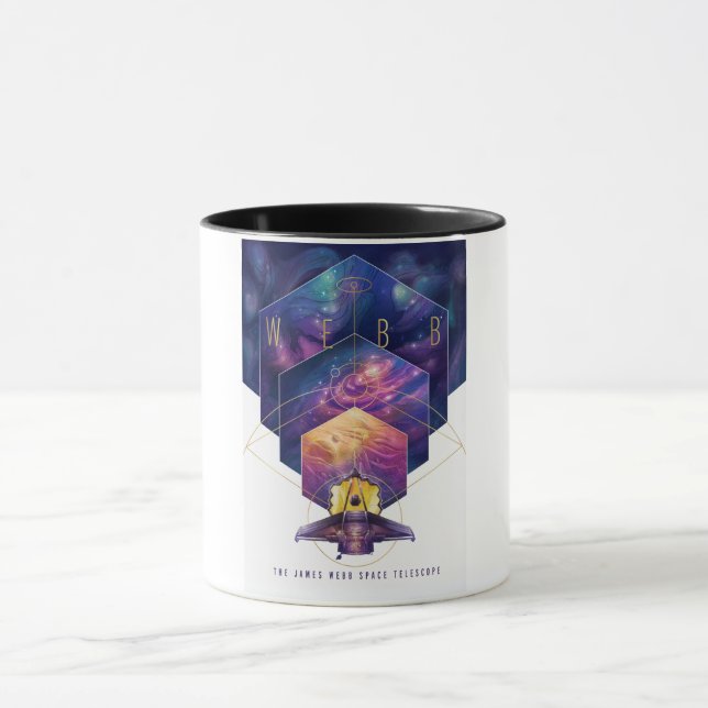 Caneca Ilustração do Telescópio Espacial James Webb (Centro)