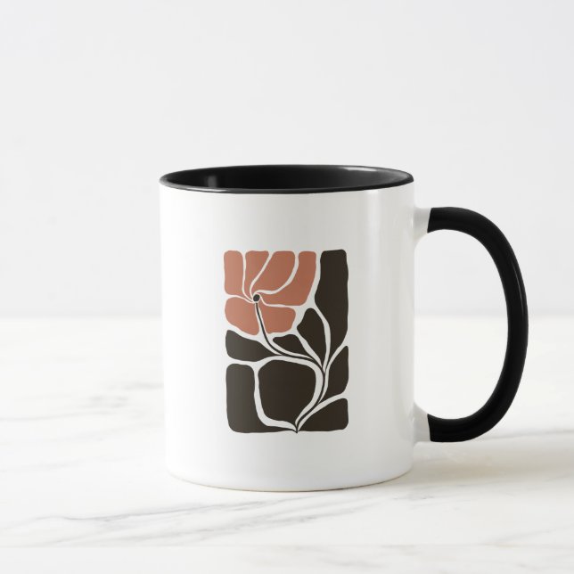 Caneca Ilustração Floral Arte (Direita)