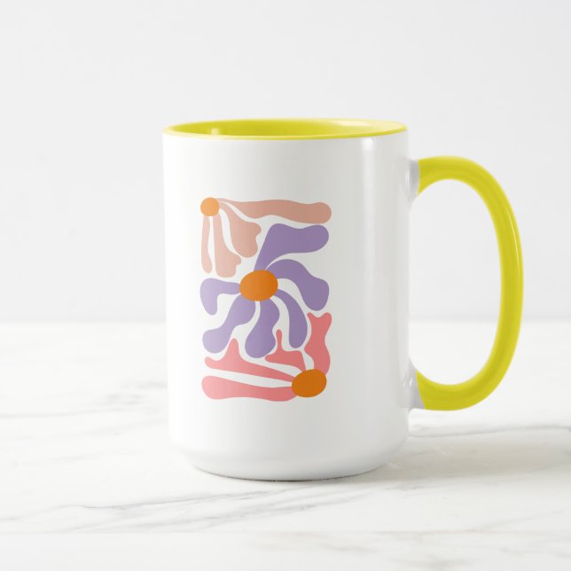 Caneca Ilustração Floral de Arte (Direita)