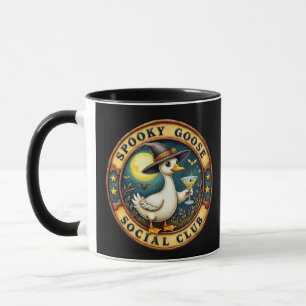 Caneca Ilustração Gráfica do Ganso Assustador de Hallowee