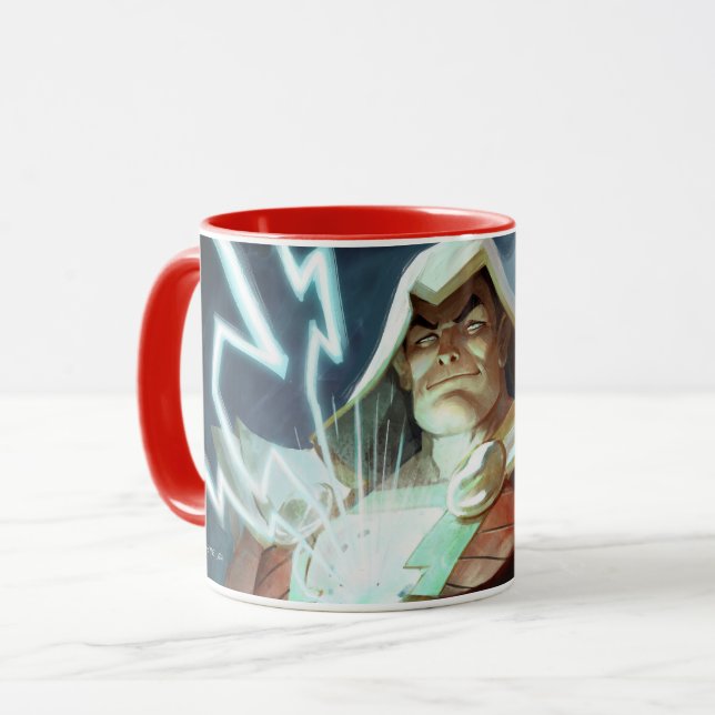 Caneca Ilustração Infinita do Shazam de Crise (Frente Esquerda)