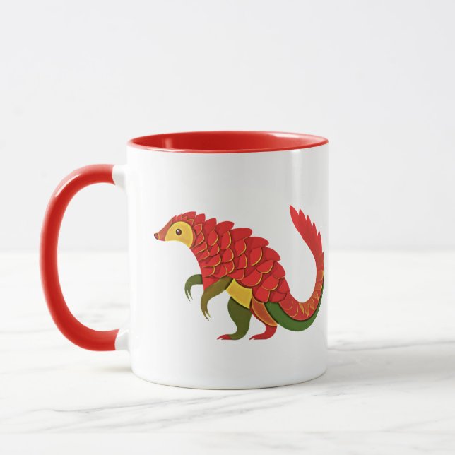 Caneca Ilustração Pangolin Watercolor (Esquerda)