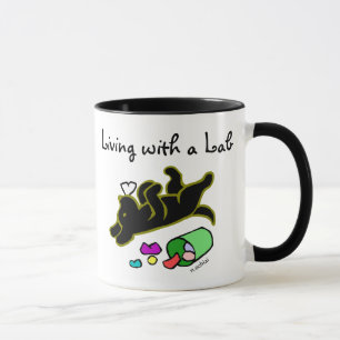 Caneca Ilustração preta engraçada dos desenhos animado