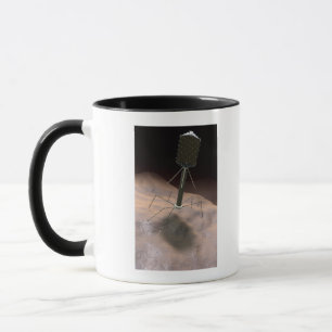 Caneca Ilustração realística do bacteriófago