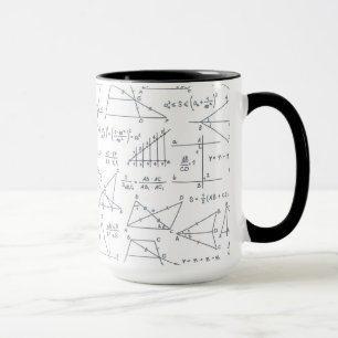 Caneca Ilustrações de Cálculos Manuscritos de Matemática