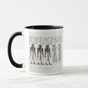 Caneca Ilustrações dos hieroglyphics dos túmulos de t