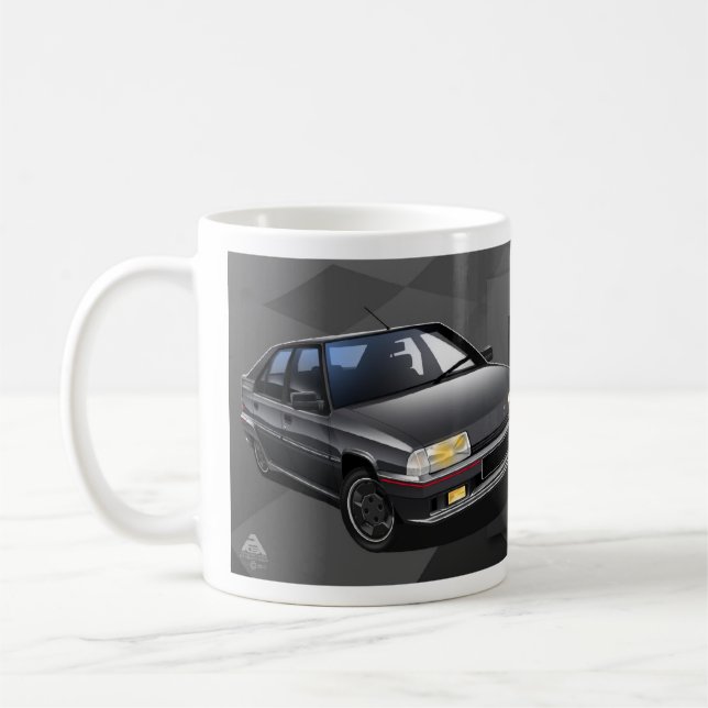 Caneca ilustrada 16V de Citroen BX GTI (Esquerda)