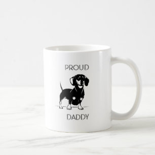 Caneca ilustrada do wiener do dachshund pai