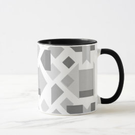 Caneca Image géométrique moderne avec formes noires.