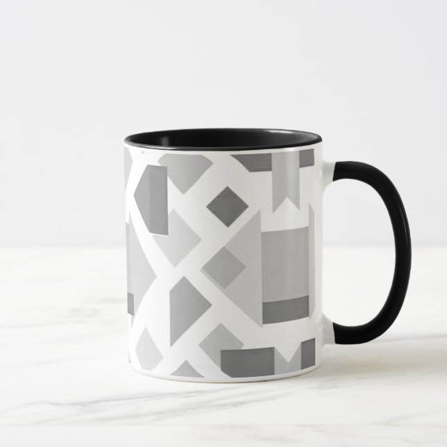 Caneca Image géométrique moderne avec formes noires. (Direita)