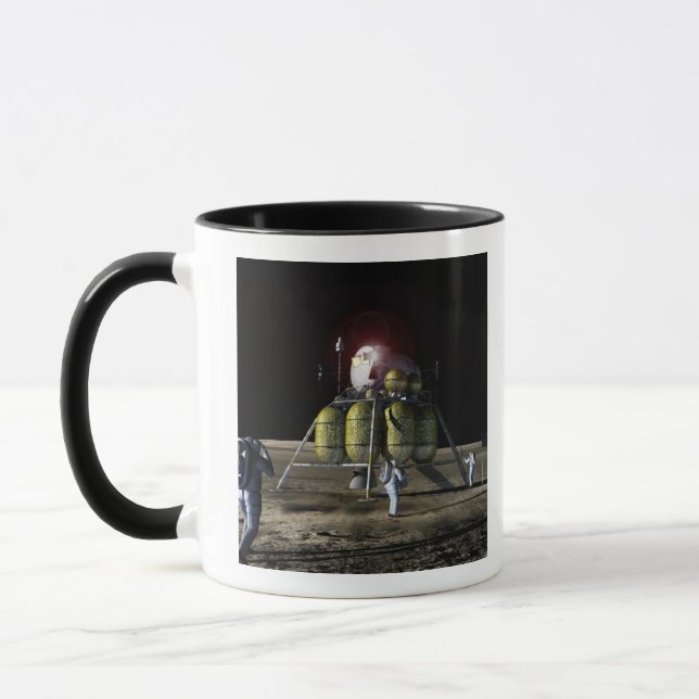 Caneca Imagem artística de uma nova nave espacial para a  (Esquerda)