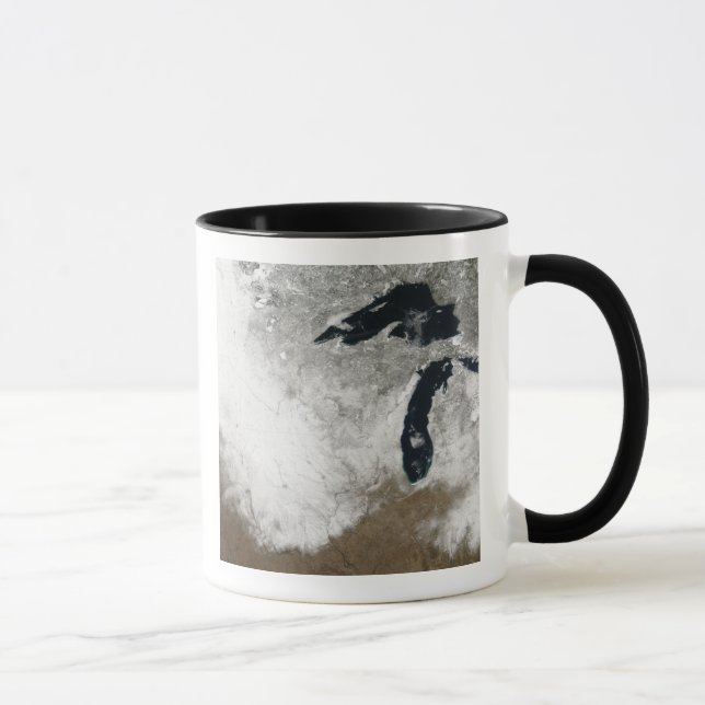 Caneca Imagem de cor verdadeira da neve (Direita)