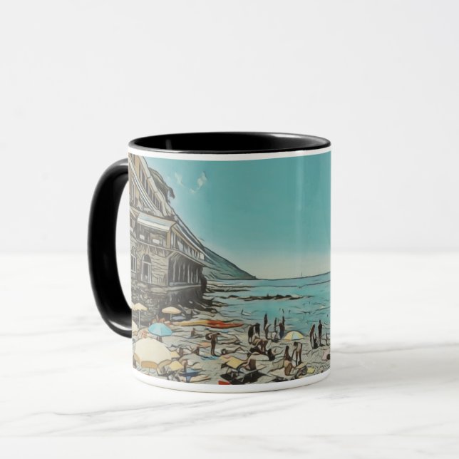 Caneca Imagem de estilo de praia italiano 1 (Frente Esquerda)