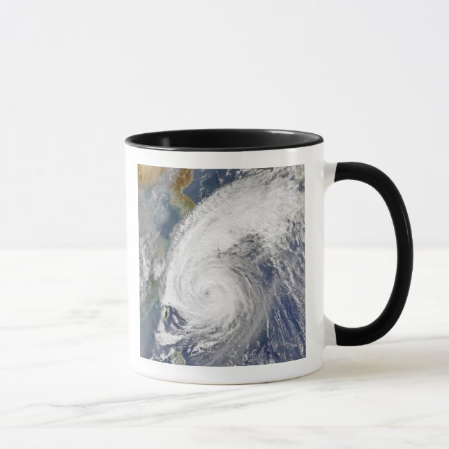 Caneca Imagem de satélite de um tufão (Direita)