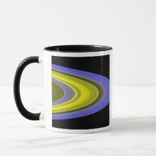 Caneca Imagem falsa de cor dos anéis de Saturno