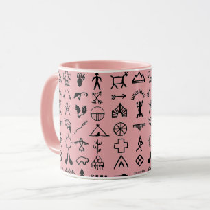 Caneca Imagem Nativa Americana Símbolos Coffee Mug