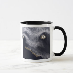 Caneca Imagem por satélite da ilha Semisopochnoi