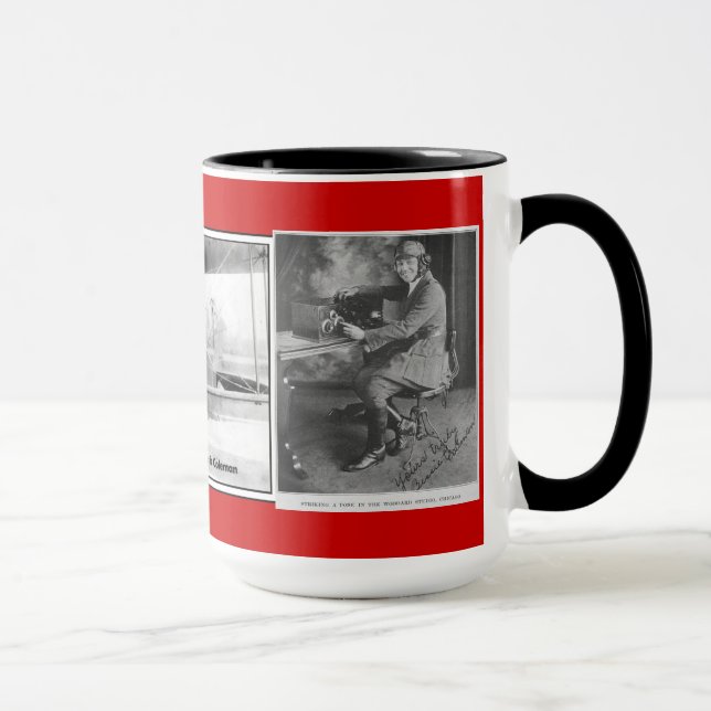 Caneca Imagens de Bessie Coleman (Direita)