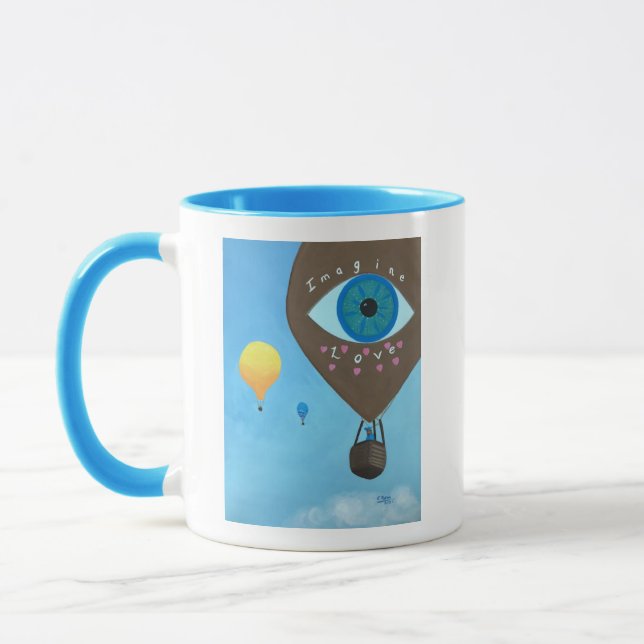 Caneca Imagine Love, Hot Air Balloons, Mugs (Esquerda)