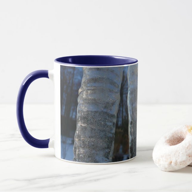 Caneca Imcicles Abstrato Blue Winter Photoics (Com Donut)