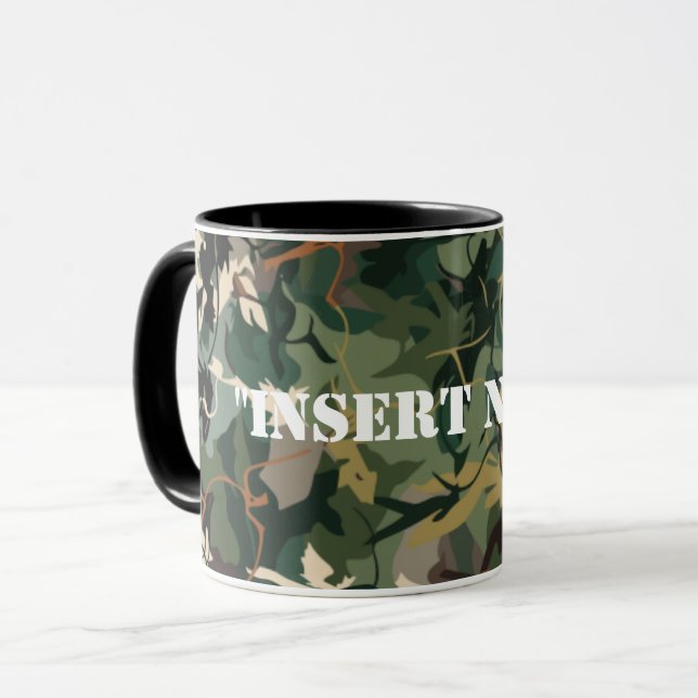 Caneca Imitando a Natureza: A Ciência da Camuflagem (Frente Esquerda)