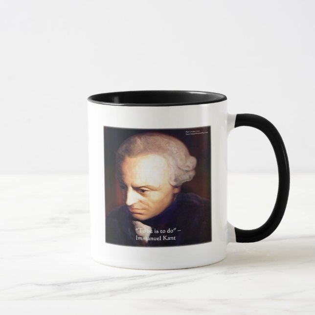 Caneca Immanuel Kant "Para Fazer", dons e Camisetas (Direita)