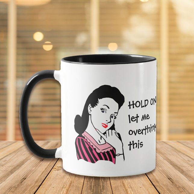 Caneca Imobilização da Mulher Retro Funny (Criador carregado)