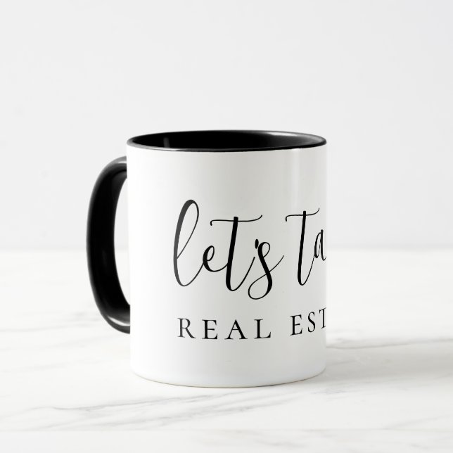 Caneca Imóveis de Vamos Branco Preto Falam Imóveis (Frente Esquerda)