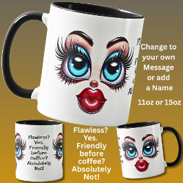 Caneca Impecável? Adicionar mensagem de nome, Olhos Fabul