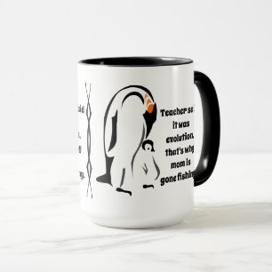 Caneca Imperador Penguin Pai em Pé com Filho