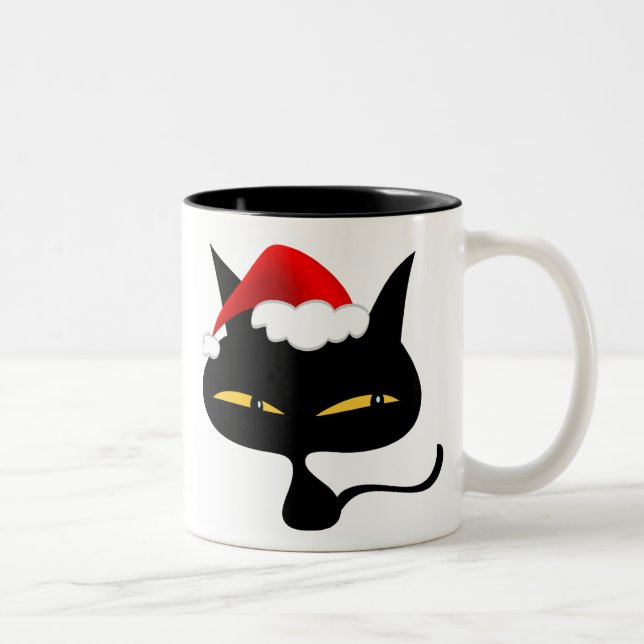 Caneca impertinente do gatinho do Natal (Direita)