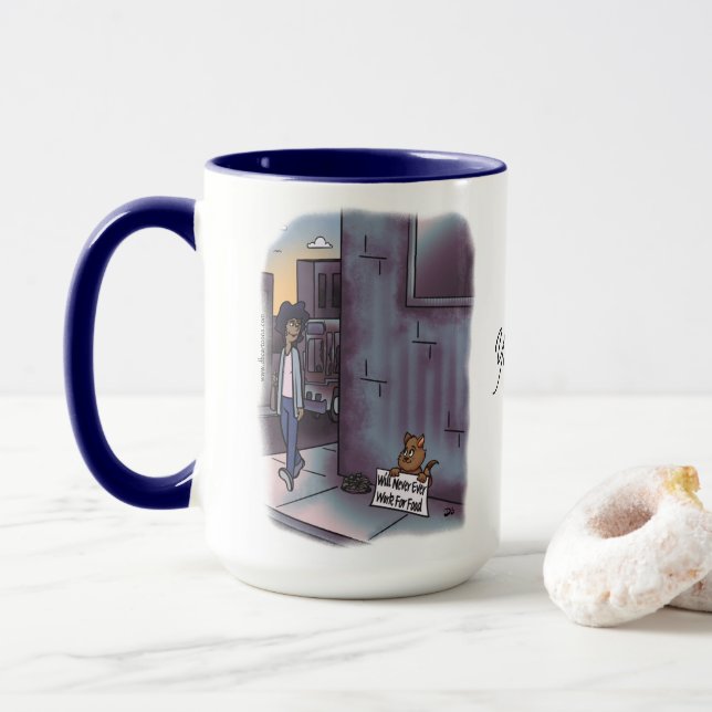Caneca Implorando Mug Cat (Com Donut)