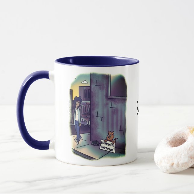 Caneca Implorando Mug Combo Cat (Com Donut)