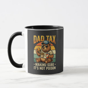 Caneca Imposto do Papai Urso Engraçado Design de Humor do