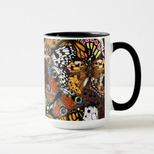 Caneca Impressão animal. Asas de borboleta.