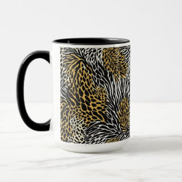 Caneca Impressão animal mista Zebra Leopard Tiger Mistura
