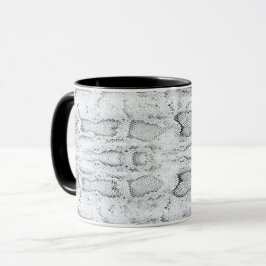 Caneca Impressão branco de Cobra de pele