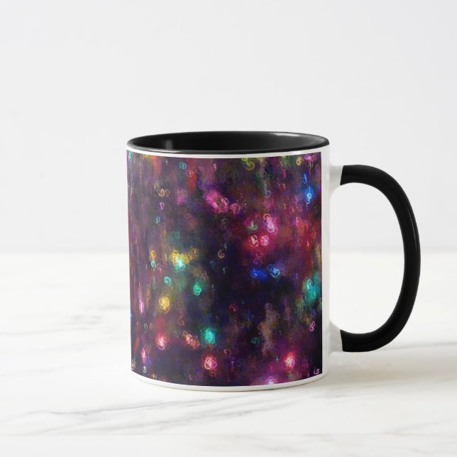 Caneca Impressão colorida das luzes (Direita)