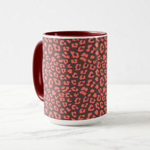 Caneca Impressão Coral Brown Leopardo