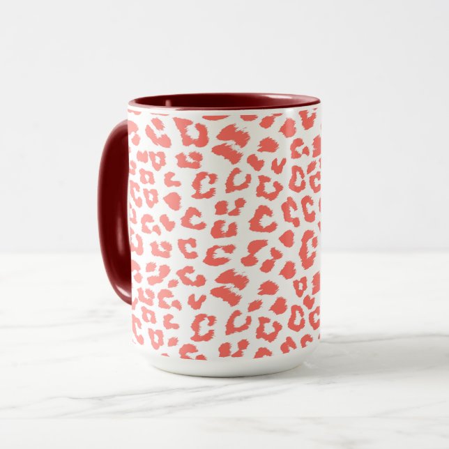 Caneca Impressão Coral Leopardo (Frente Esquerda)