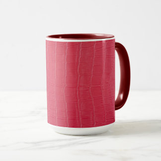 Caneca Impressão de couro de crocodilo vermelho