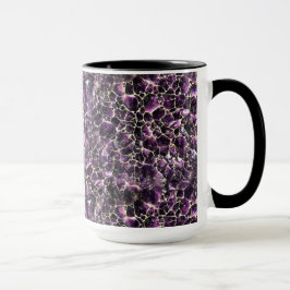 Caneca Impressão de Cristal de Pedra Preciosa Âmbar Viole