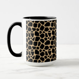 Caneca Impressão de Girafa Castanha