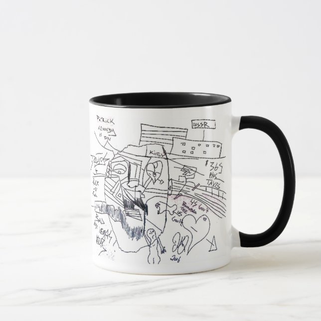 Caneca impressão de patrick kennedy (Direita)