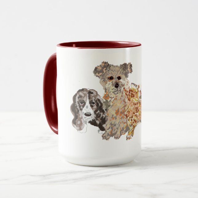 Caneca Impressão De Tela: Amor A Pets (Frente Esquerda)