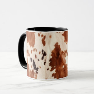 Caneca Impressão em animais castanho-branco